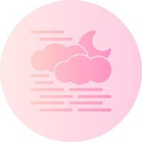 Fog Gradient Circle Icon vector