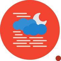 Fog Flat Shadow Icon vector