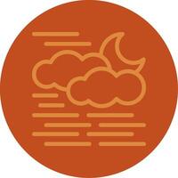 Fog Line Multi color Icon vector