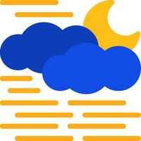 Fog Flat Two Color Icon vector