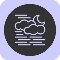 Fog Linear Round Icon vector