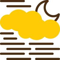 Fog Yellow Lieanr Circle Icon vector