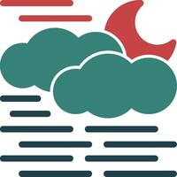 Fog Glyph Two Color Icon vector