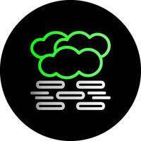 Mist Dual Gradient Circle Icon vector