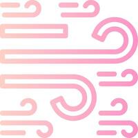 Windy Linear Gradient Icon vector