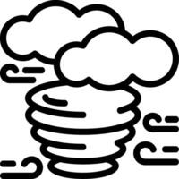 Tornado Line Icon vector