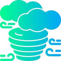Tornado Solid Multi Gradient Icon vector