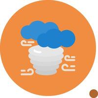 Tornado Flat Shadow Icon vector