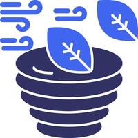 Hurricane Solid Two Color Icon vector