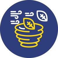 Hurricane Dual Line Circle Icon vector