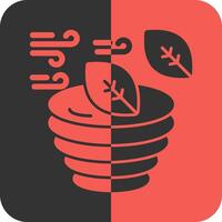 Hurricane Red Inverse Icon vector