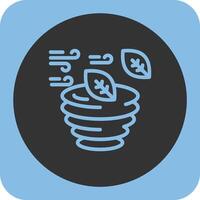 Hurricane Linear Round Icon vector