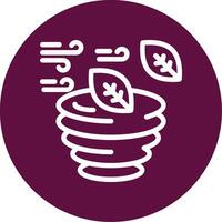 Hurricane Outline Circle Icon vector