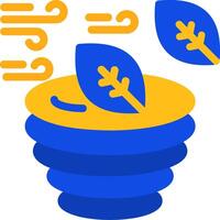 Hurricane Flat Two Color Icon vector