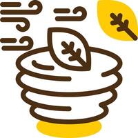 Hurricane Yellow Lieanr Circle Icon vector
