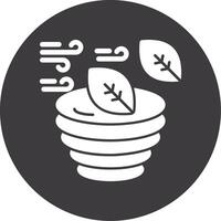 Hurricane Glyph Circle Icon vector