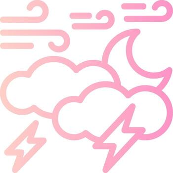 Lightning Linear Gradient Icon vector