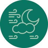 Moon Line Multi color Icon vector