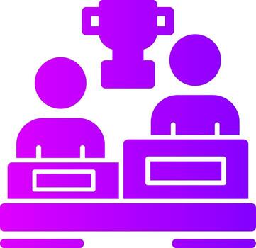 Leadership Solid Multi Gradient Icon vector