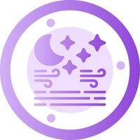 Clear night Glyph Gradient Icon vector