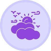 Sunny intervals Multicolor Circle Icon vector