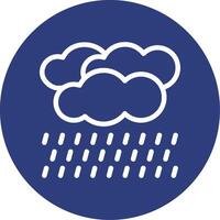 Drizzle Outline Circle Icon vector