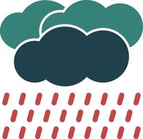 Drizzle Glyph Two Color Icon vector