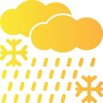 Freezing rain Solid Multi Gradient Icon vector