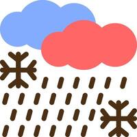 congelación lluvia color lleno icono vector