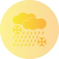 Freezing rain Gradient Circle Icon vector