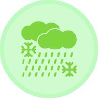 congelación lluvia multicolor circulo icono vector