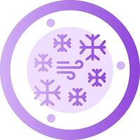 Ice Glyph Gradient Icon vector