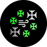 hielo doble degradado circulo icono vector