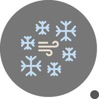 Ice Flat Shadow Icon vector