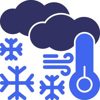 Frost Solid Two Color Icon vector