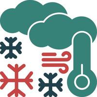 Frost Glyph Two Color Icon vector