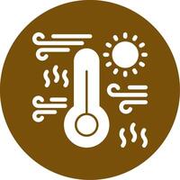 Warm Glyph Circle Icon vector