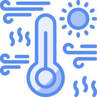 Warm Line Filled Blue Icon vector