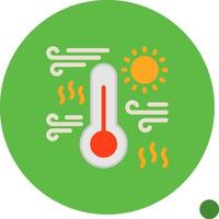 Warm Flat Shadow Icon vector