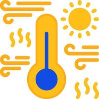 Warm Flat Two Color Icon vector