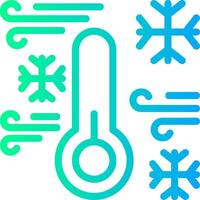 frio lineal degradado icono vector