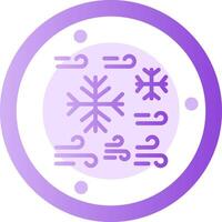 Cold Glyph Gradient Icon vector