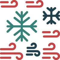 Cold Glyph Two Color Icon vector