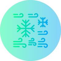 Cold Gradient Circle Icon vector