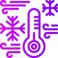 Very cold Linear Gradient Icon vector