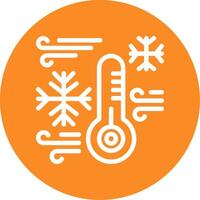 Very cold Outline Circle Icon vector