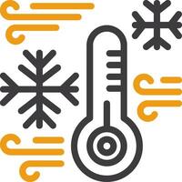 Very cold Line Two Color Icon vector