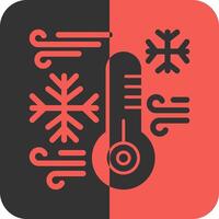 Very cold Red Inverse Icon vector