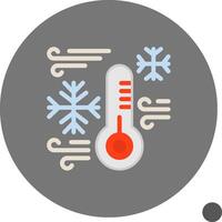 Very cold Flat Shadow Icon vector