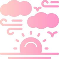 Sunrise Solid Multi Gradient Icon vector